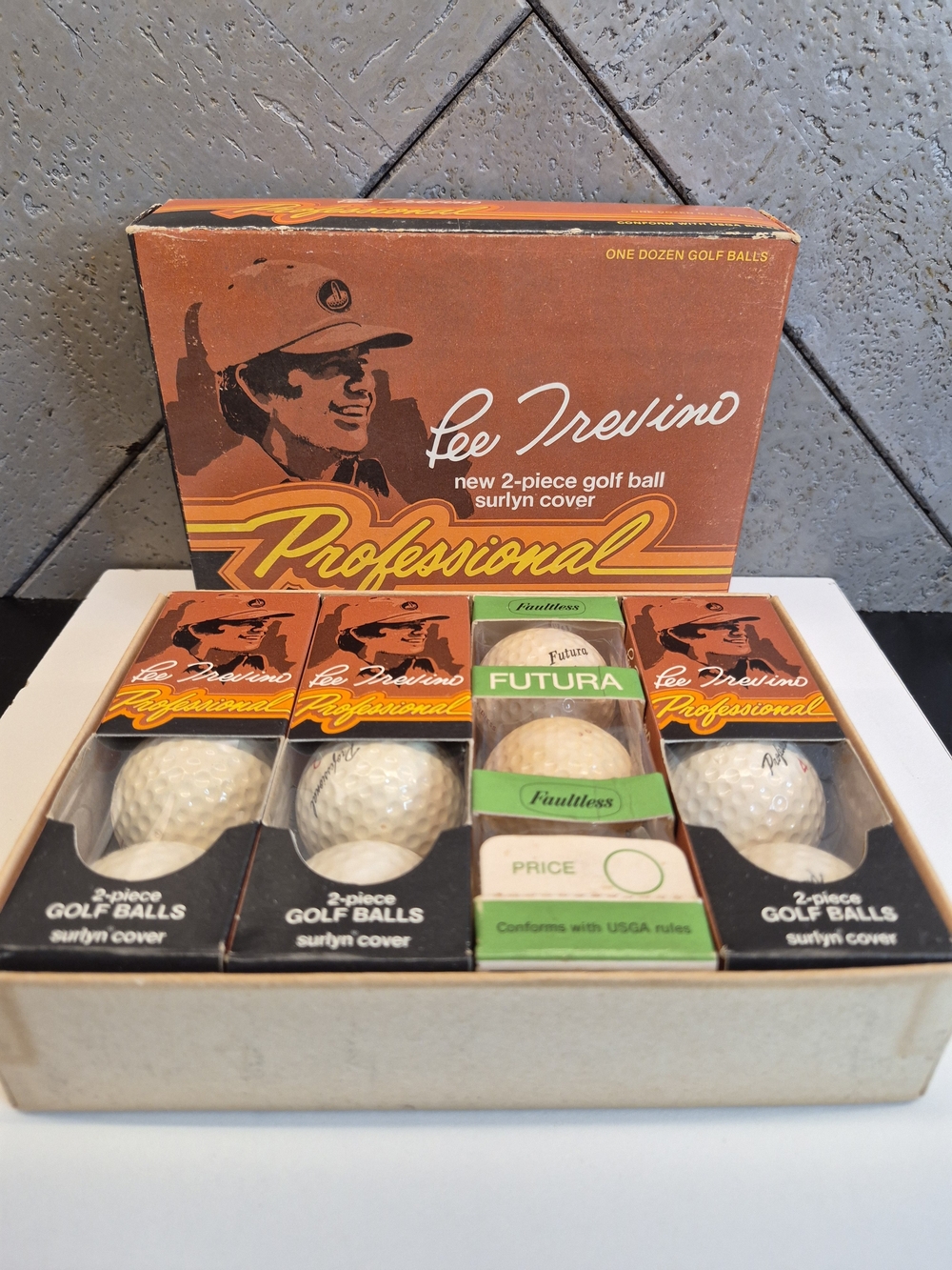 Professional Vintage Golf Ball Boxed. Wilson, Rawlings, Trevino